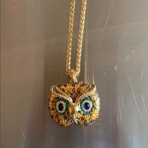 Kenneth Jay Lane Owl Necklace